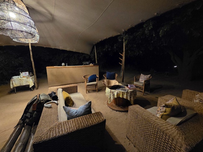 Lounge area, Chula Island Camp, Lower Zambezi, Zambia