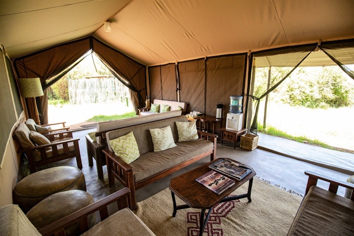Lounge Tent, Porini Lion Camp, Masai Mara, Kenya