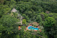 Aerial, Forest and Pool, Lapa Rios, Osa Peninsula, Costa Rica