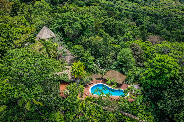 Aerial, Forest and Pool, Lapa Rios, Osa Peninsula, Costa Rica