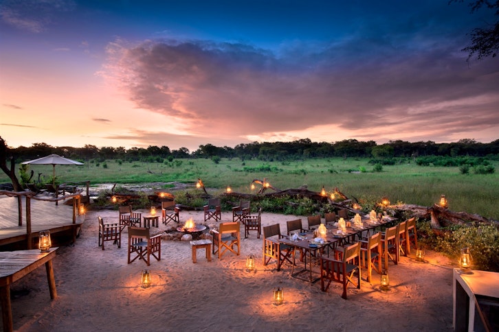 Outdoor Dining, Somalisa Camp, Hwange National Park, Zimbabwe