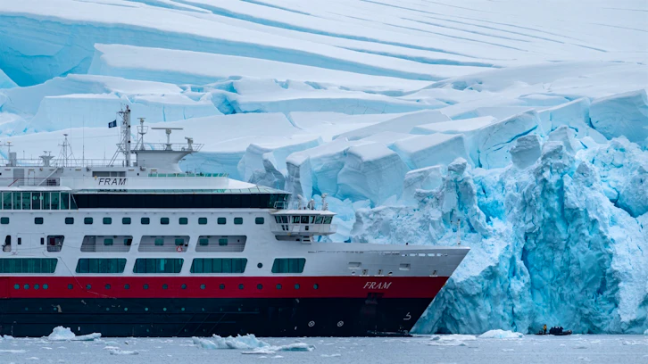 MS Fram in Neko Harbour, HX Expeditions, Antarctica