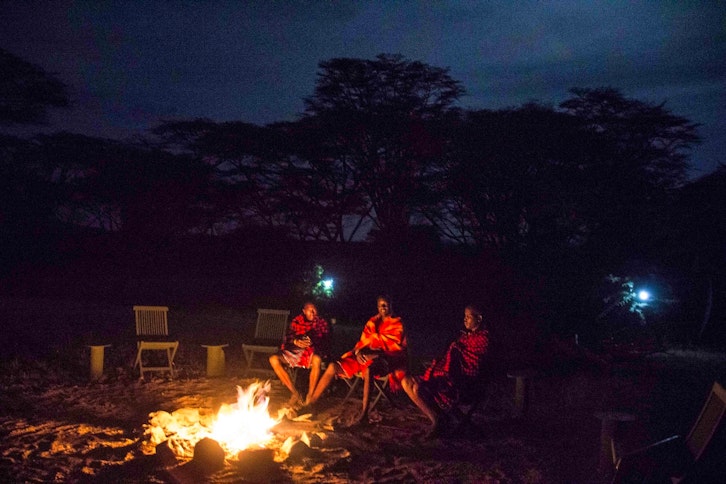 Campfire, Porini Cheetah Camp, Masai Mara, Kenya