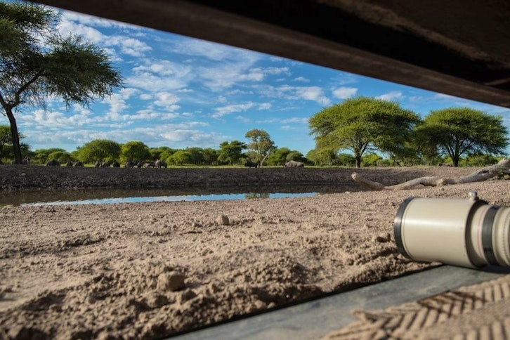 Photographic hide, Dinaka, Botswana
