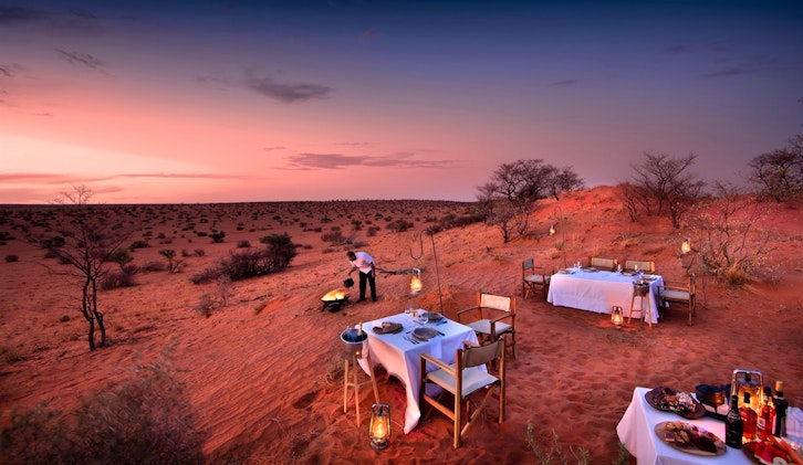 Dune Dining, Tswalu Kalahari, South Africa