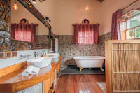 Bathroom, Ingagi Lodge, Volcanoes National Park, Rwanda