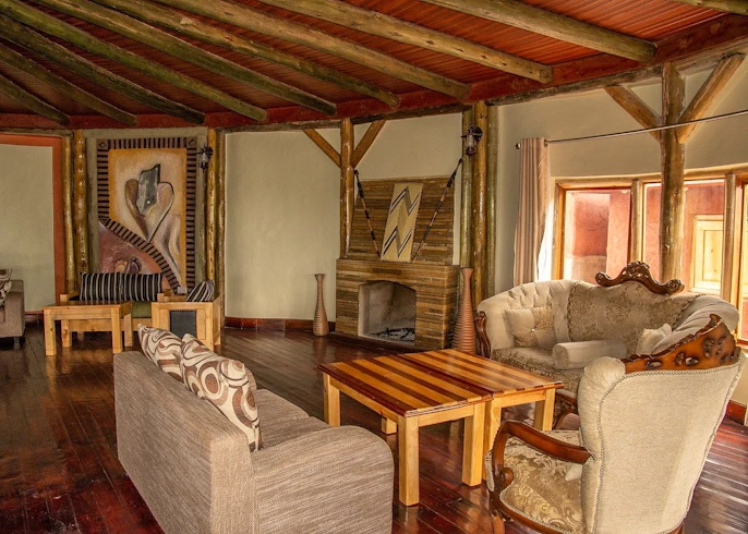 Lounge, Ingagi Lodge, Volcanoes National Park, Rwanda