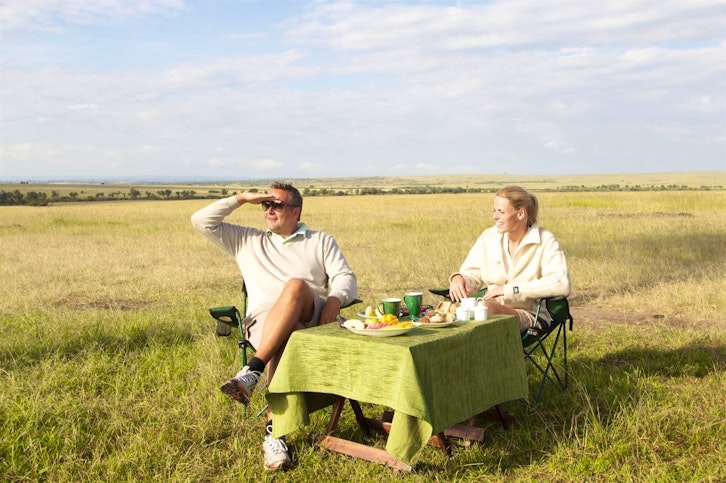 Bush Breakfast, Entim Mara Camp, Masai Mara, Kenya