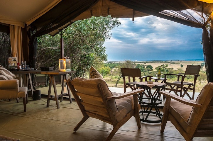 View from Tent and Deck, Entim Mara Camp, Masai Mara, Kenya