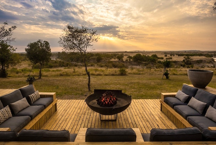 Fire Deck, Entim Mara Camp, Masai Mara, Kenya