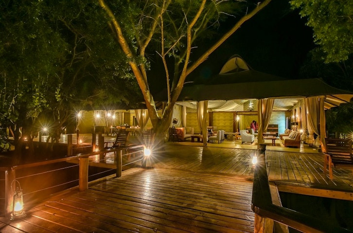 Restaurant at Night, Ilkeliani Camp, Masai Mara, Kenya