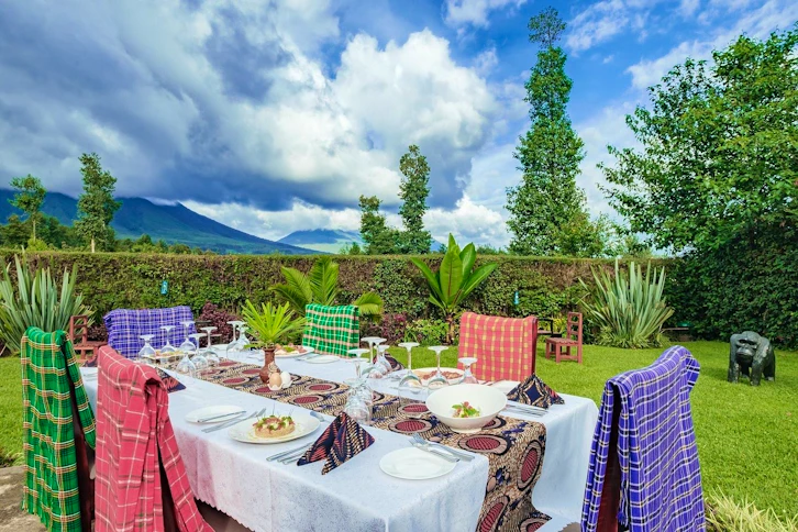 Dining, Ingagi Lodge, Volcanoes National Park, Rwanda