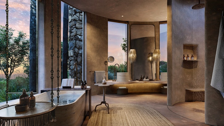Guest Suite Bathroom, &Beyond Suyian Lodge, Laikipia, Kenya