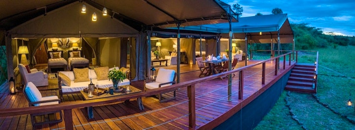 Deck, Offbeat Ndoto Camp, Masai Mara, Kenya