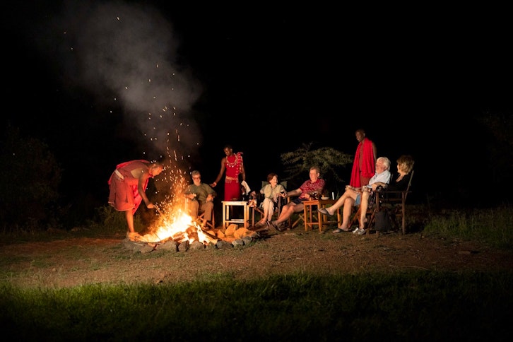 Campfire, Porini Lion Camp, Masai Mara, Kenya