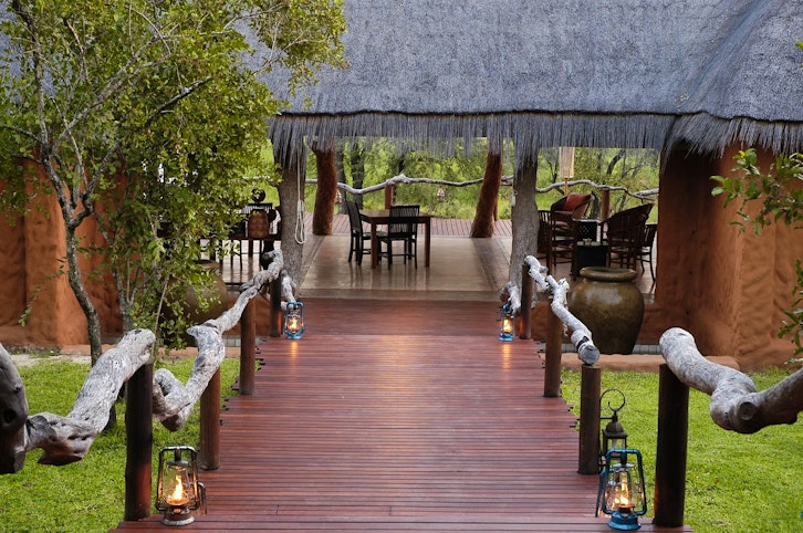 Entrance, Simbambili Game Lodge, Sabi Sands, South Africa
