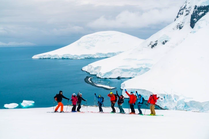 Skiing tour, AE Expeditions, Antarctica