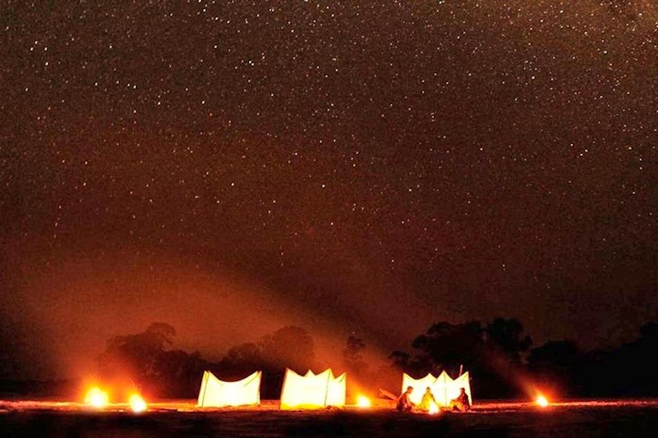 Sleep out under the stars in the South Luangwa at Luwi Camp 1