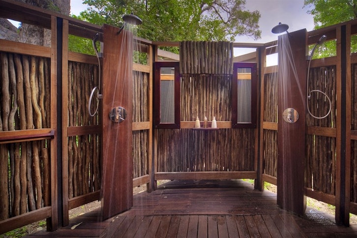 Kwando Lebala Camp Outdoor Shower