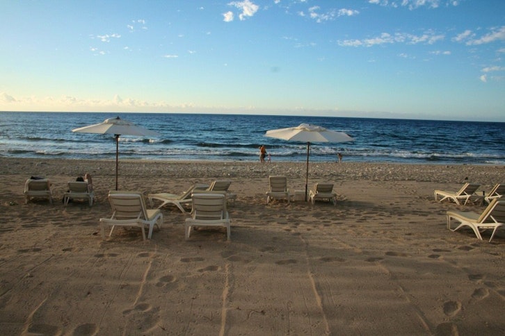 Boucan Canot beach in the early eveneing