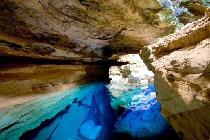 The Poco Azul in Chapada Diamantina