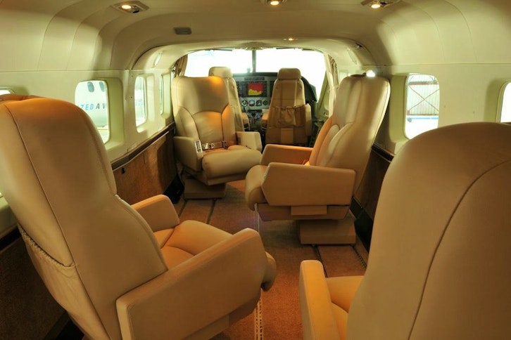 The luxury Oasis interior of the Cessna Grand Caravan 