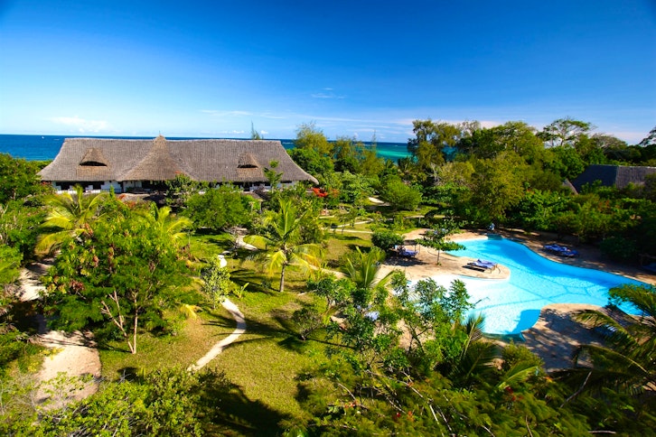 View from the water tower lounge, Kinondo Kwetu Hotel, Kenya