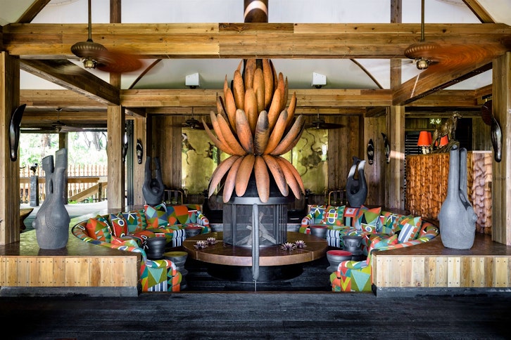 Lounge Firepit, Xigera Safari Lodge, Okavango Delta, Botswana