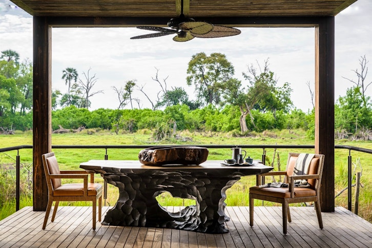 Patio, Xigera Safari Lodge, Okavango Delta, Botswana